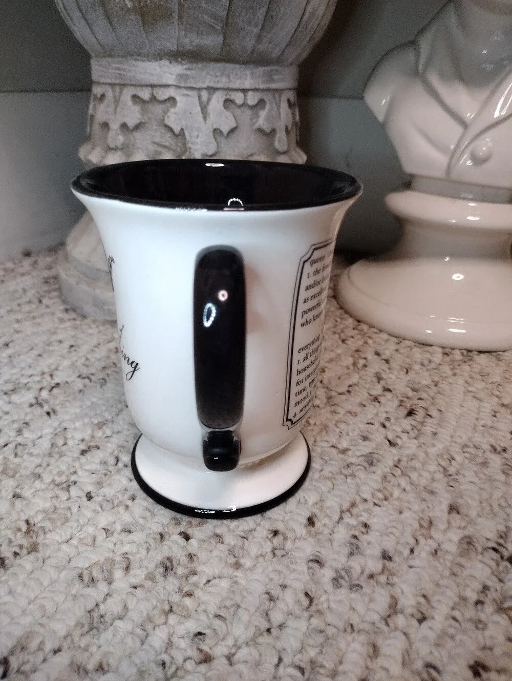 Grasslands Road "Queen of Everything" Black & White Coffee Mug - Picture 2 of 6